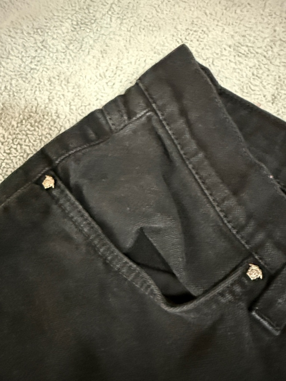Versace Black Straight Leg Jeans - Picture 7 of 10